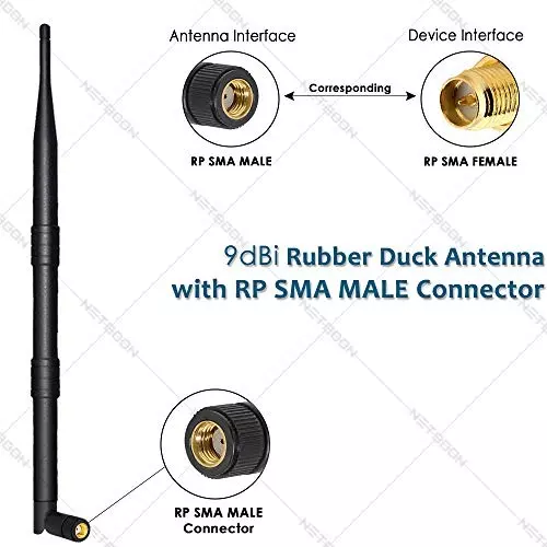 netboon-rubber-duck-antenna-rp-sma-male-connector-omni-directional-3-m-9-dbi-black-rd-9dbi-rp-smam
