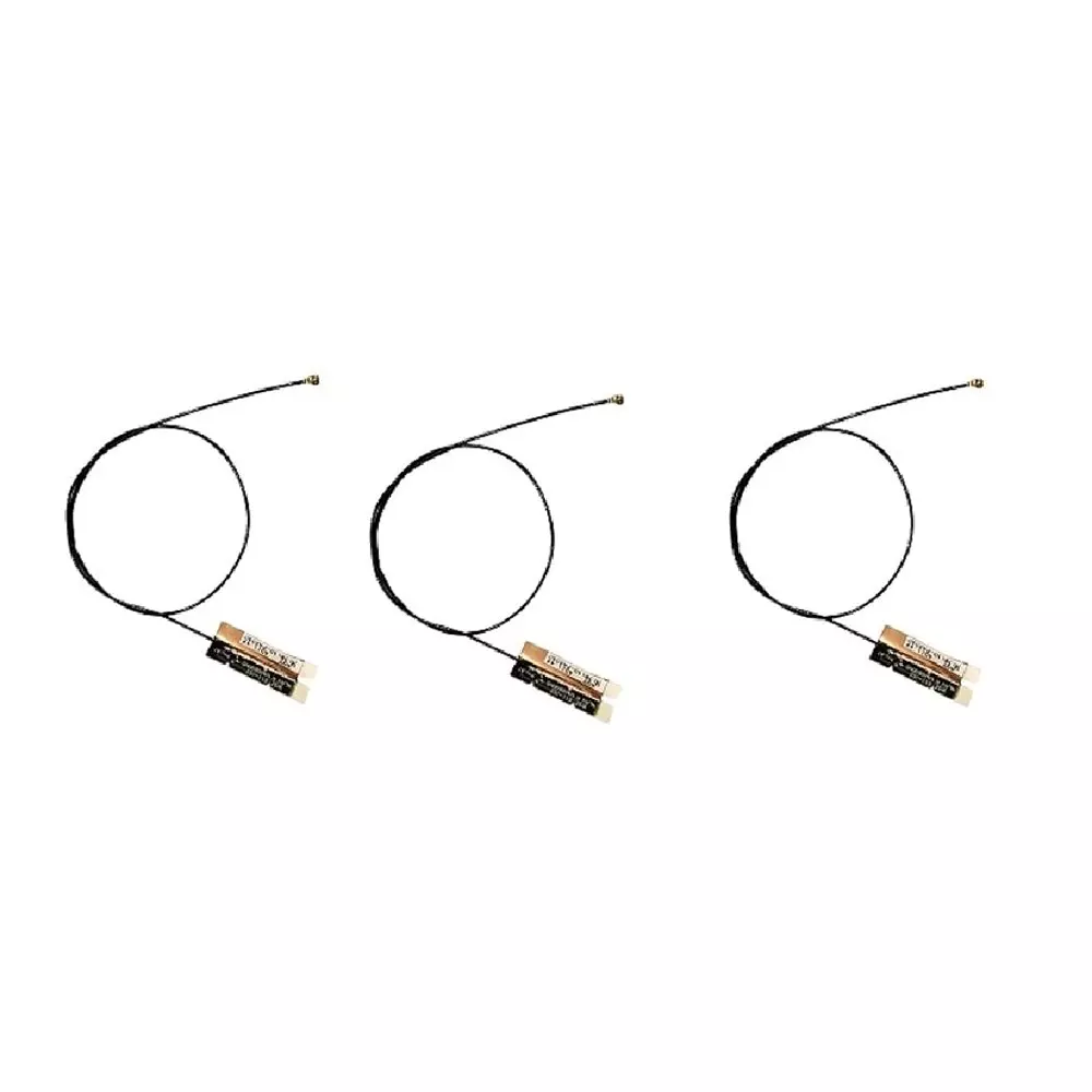GENERIC PCB Antenna 3 dBi Gain 50 Ω Impedance 274 m (900 ft) Maximum Range with 40 cm UFL Cable Black (Pack of 3 Pcs)