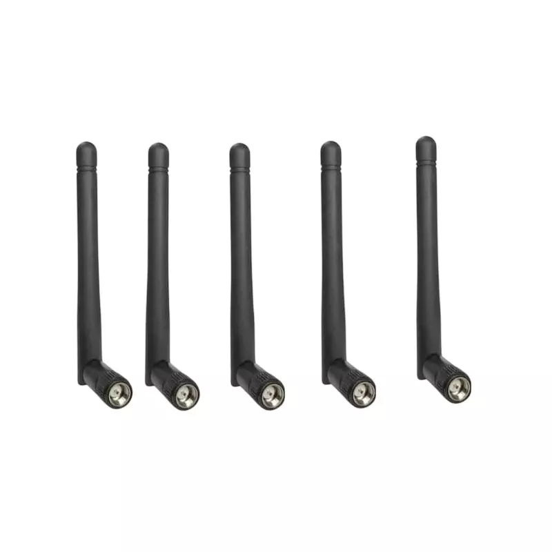 NBR WiFi Rubber Duck Antenna Whip Omni Black 2.4 GHz Frequency and 3 dbi Gain (Pack of 5)