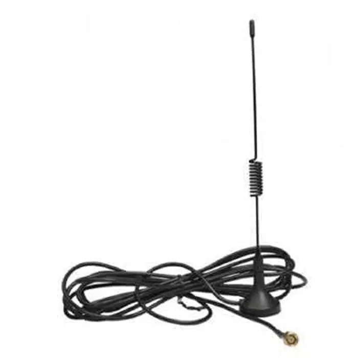 GENERIC GSM/GPRS Small Suction Cup Antenna Plastic 3 dBi Gain Up to 274 m (900 ft) Maximum Range with Magnetic Stand Base & Extension Cable, Black