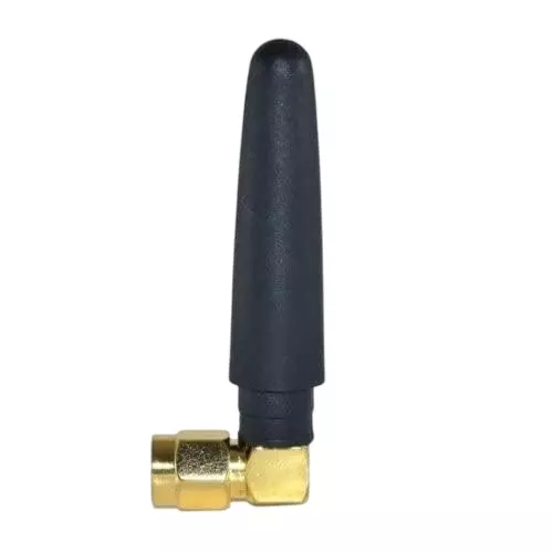 GENERIC Whip Rubber Duck Right Angle Finger Antenna 2 dBi Gain Black with SMA Male Connector, RA-1