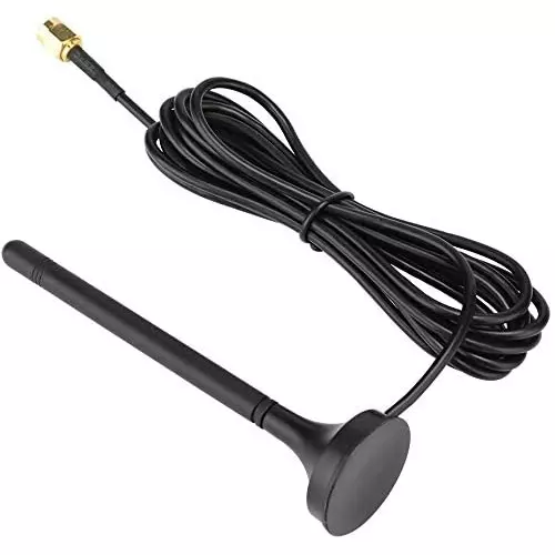 GENERIC Sucker Rod Omni Whip Rubber Duck Antenna 6 dBi with SMA Male Connector 700-2700 MHz Frequency, Black