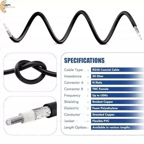 nbr-n-male-to-tnc-female-rg-58-low-loss-extension-cable-jumper-antenna-wire-lab-antennas-rf-test-and-communication-equipment-3-mtr