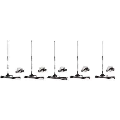 NBR External Magnetic Double Coil Antenna with TS9 Male Right Angle Connectors 7 dbi Gain (Pack of 5)