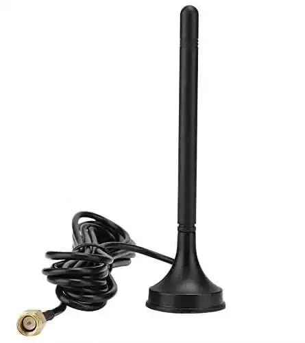NBR RG-174 Sucker Magnetic Base Antenna 6 dbi Gain 700-2700 MHz Grequancy 2 m Length, Black