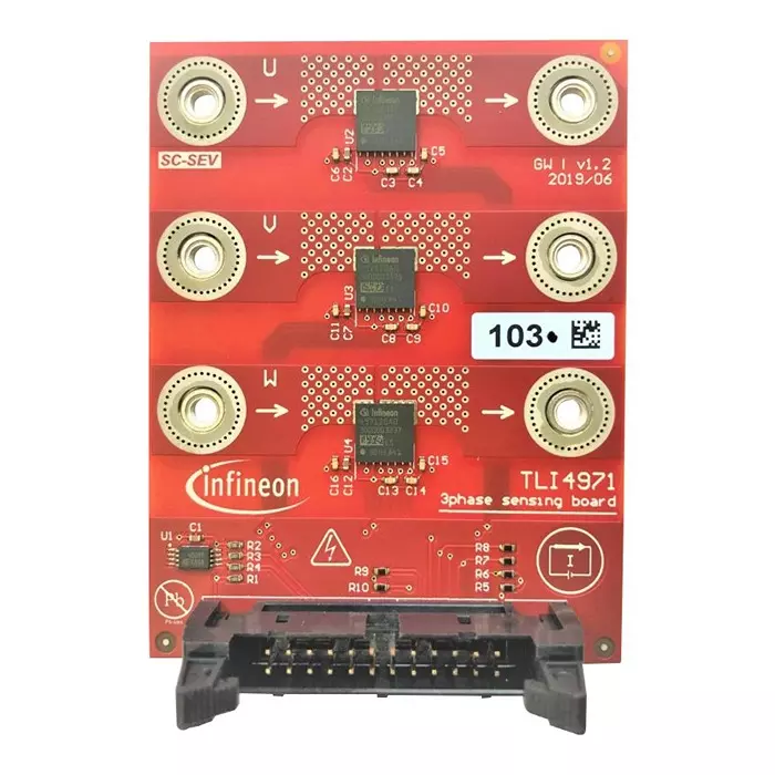 Infineon Evaluation Board TLI4971-A120 T5-E0001 Kit Contents, TLI4971EVAL120ATOBO1