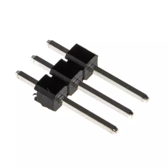 RS Pro Straight Through Hole Pin Header 3 Contact(s) 2.54 mm Pitch 1 Row(s) Unshrouded (Pack of 25)