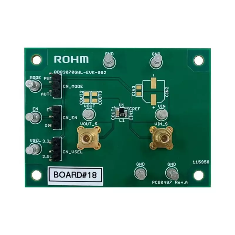 ROHM Evaluation Board Synchronous Buck-Boost Converter Application Sub Type, BD83070GWL-EVK-002