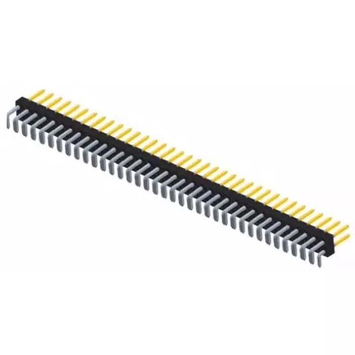 Amphenol ICC BergStik Series Right Angle Through Hole Pin Header 72 Contact(s) 2.54 mm Pitch 2 Row(s) Unshrouded, 77317-804-72LF
