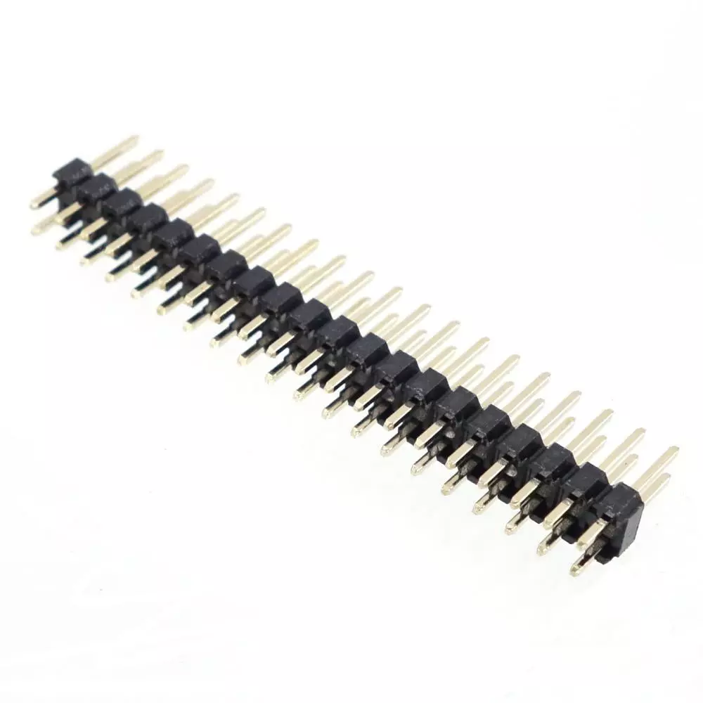 LINKMAN Board Pin Header 2.54 mm Cell Spacing Straight Connector Shape 40 (2 x 20 pins) No. of Pin, 2131D2*20GSE