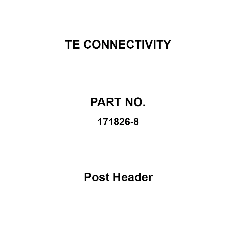 TE CONNECTIVITY Post Header Square Type Board Mounting Connection Method Max3.5 Rated Current, 171826-8 (Pack of 50)