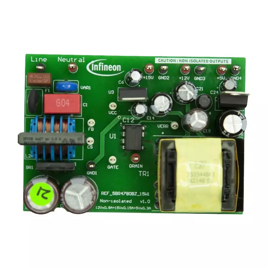 Infineon Refer Board Reference Board ICE5 BR4780 BZ Kit Contents, REF5BR4780BZ15W1TOBO1