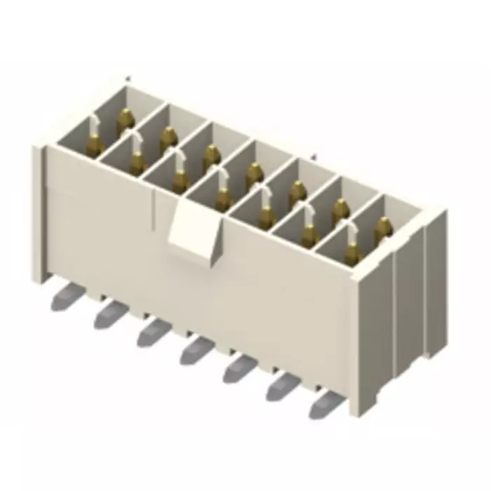 SAMTEC IPL1 Series Straight Surface Mount PCB Header 4 Contact(s) 2.54 mm Pitch 2 Row(s) Shrouded, IPL1-102-02-L-D-K