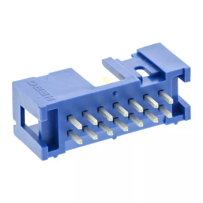 Amphenol ICC Quickie Series Straight Through Hole PCB Header 14 Contact(s) 2.54 mm Pitch 2 Row(s) Shrouded, 75869-102LF (Pack of 5)