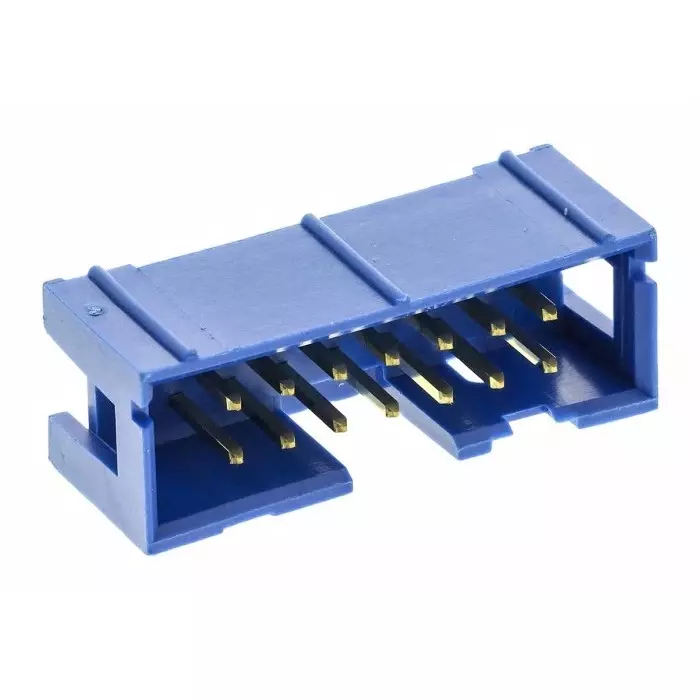 Amphenol ICC Quickie Series Straight Through Hole PCB Header 14 Contact(s) 2.54 mm Pitch 2 Row(s) Shrouded, 75869-102LF (Pack of 5)