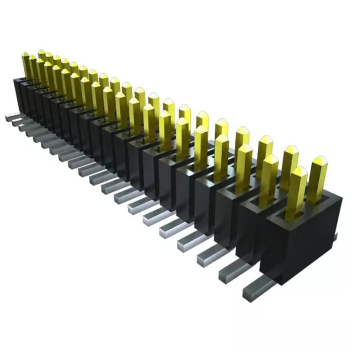 SAMTEC FTSH Series Right Angle PCB Header 40 Contact(s) 1.27 mm Pitch 2 Row(s), FTSH-120-01-L-D-K (Pack of 23)