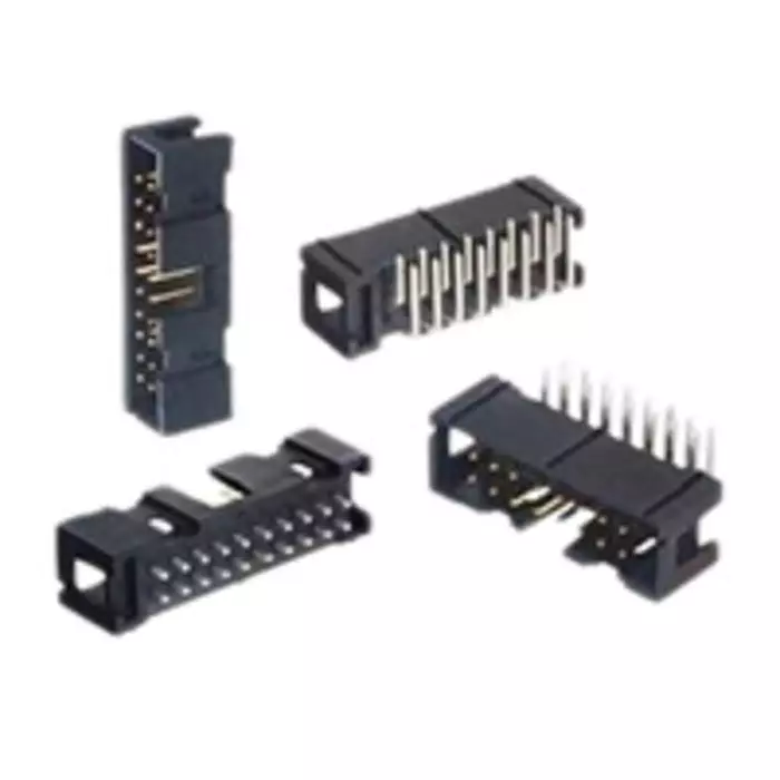 Amphenol ICC Quickie Series Straight Through Hole PCB Header 10 Contact(s) 2.54 mm Pitch 2 Row(s) Shrouded, 69830-010LF (Pack of 5)