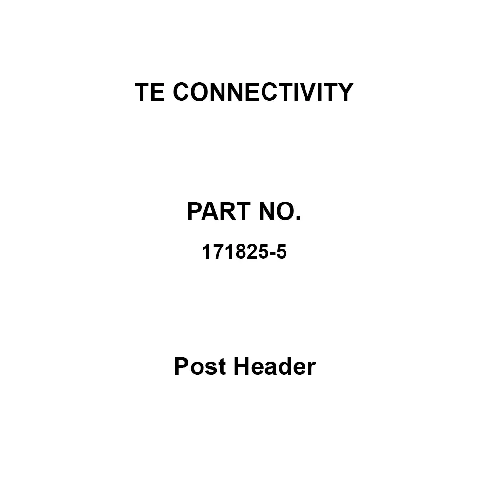 TE CONNECTIVITY Post Header Square Type Board Mounting Connection Method Max3.5 Rated Current, 171825-5 (Pack of 50)