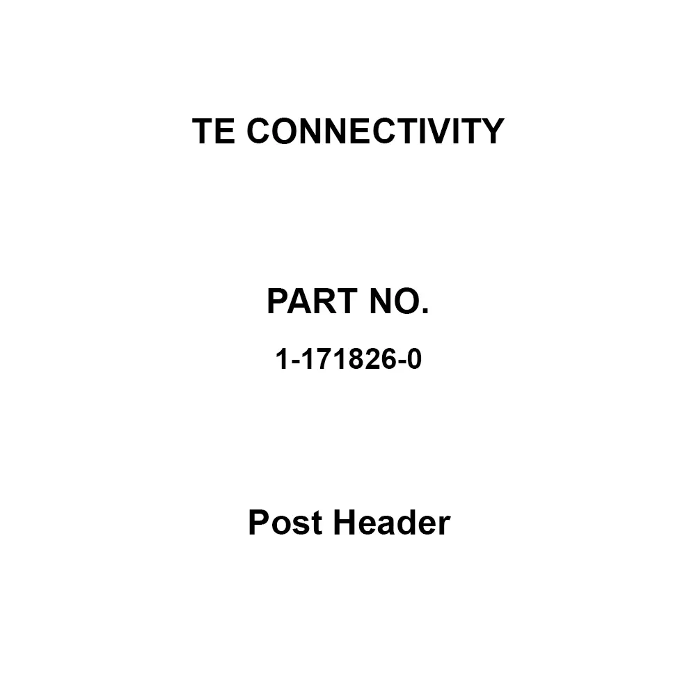 TE CONNECTIVITY Post Header Square Type Board Mounting Connection Method Max3.5 Rated Current, 1-171826-0 (Pack of 50)