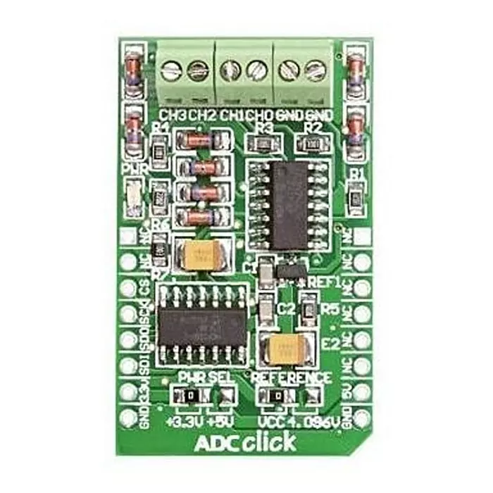 MIKROELEKTRONIKA ADC Add-On Board 3.3 & 5 V, MIKROE-922
