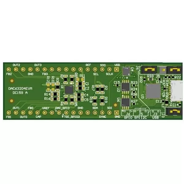 TEXAS INSTRUMENTS DAC Evaluation Module 1.8 to 5.5 V, DAC63204EVM