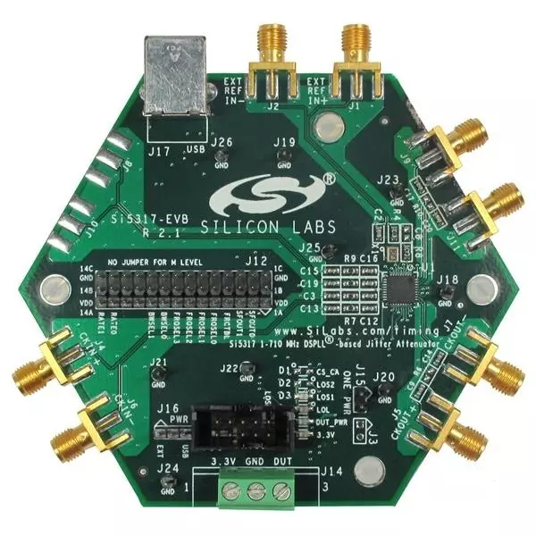 SKYWORKS SOLUTIONS Clock Multiplier Evaluation Board 8 kHz to 644.53 MHz, SI5317-EVB