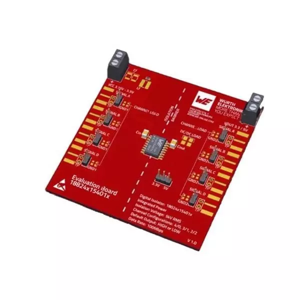 WURTH ELEKTRONIK Digital Isolator Evaluation Board, 18824015401L
