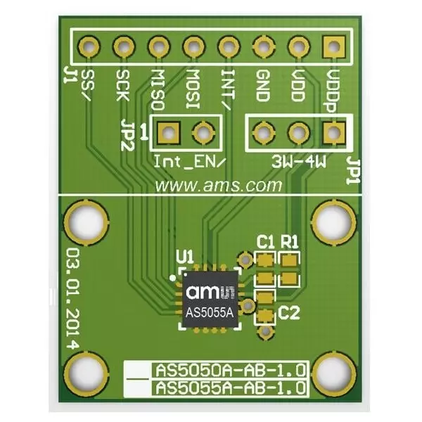 AMS OSRAM GROUP Magnetic, Rotary Position Evaluation Board 3 to 3.6 V Operating Supply Voltage, AS5055A-QF_EK_AB
