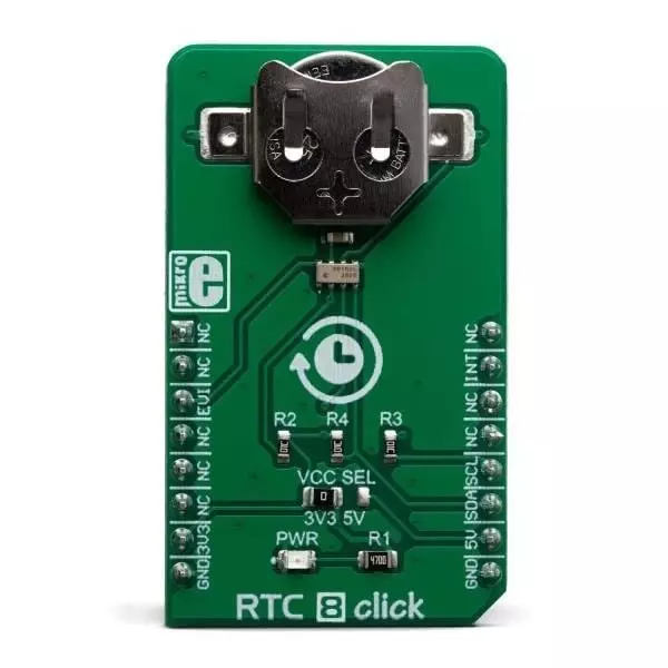 MIKROELEKTRONIKA RTC Add-On Board for Evaluation Of RV-3028-C7, MIKROE-3456