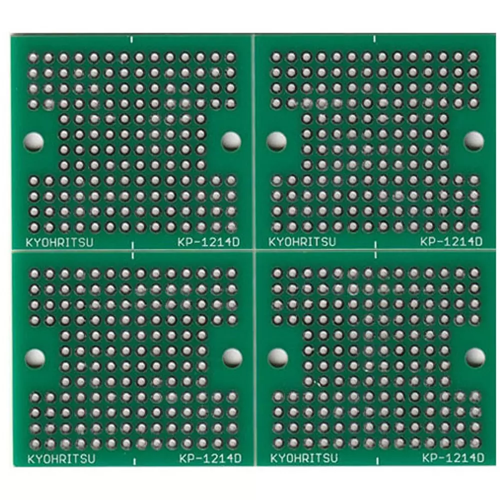 KYOHRITSU PRODUCTS Universal Board 2.54 mm Teeth Spacing 4 sheets (V cut)/sheet Set Contents, KP-1214D-4 (Pack of 4)