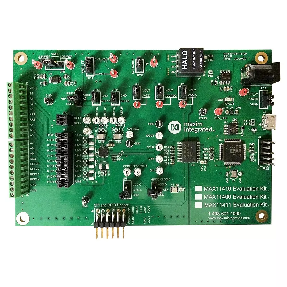 ANALOG DEVICES Interface / Communications Development Kits 24-BIT SD ADC/10 INPUT/SPI EVKIT, MAX11410EVKIT#