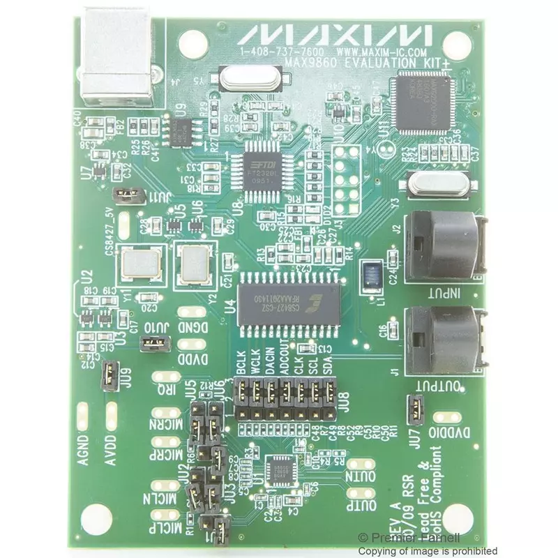 ANALOG DEVICES Audio / Video Development Kits EVAL BOARD, MONO AUDIO CODEC, MAX9860EVKIT+