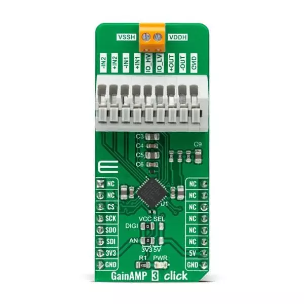 Mikroe Add-On Board Variable Gain Amplifiers 3.3 V, 5 V, MIKROE-4800
