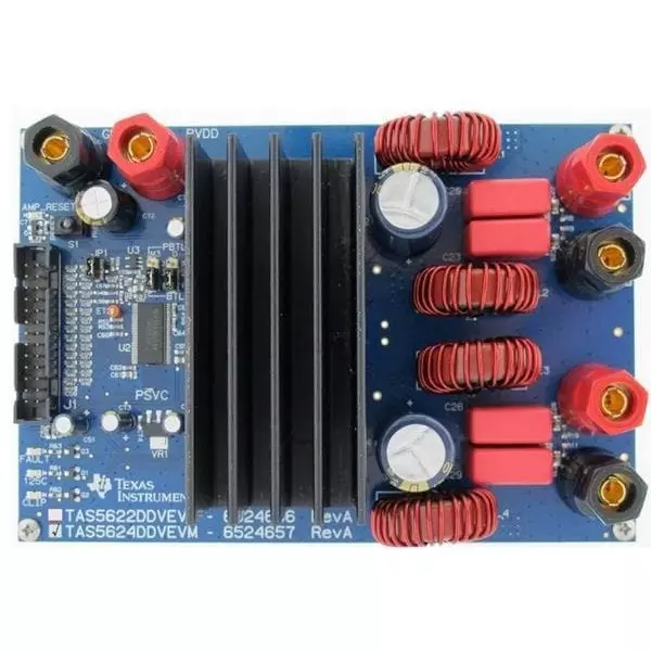 TEXAS INSTRUMENTS Audio Amplifier Evaluation Kit 12 to 38 V, TAS5624ADDVEVM