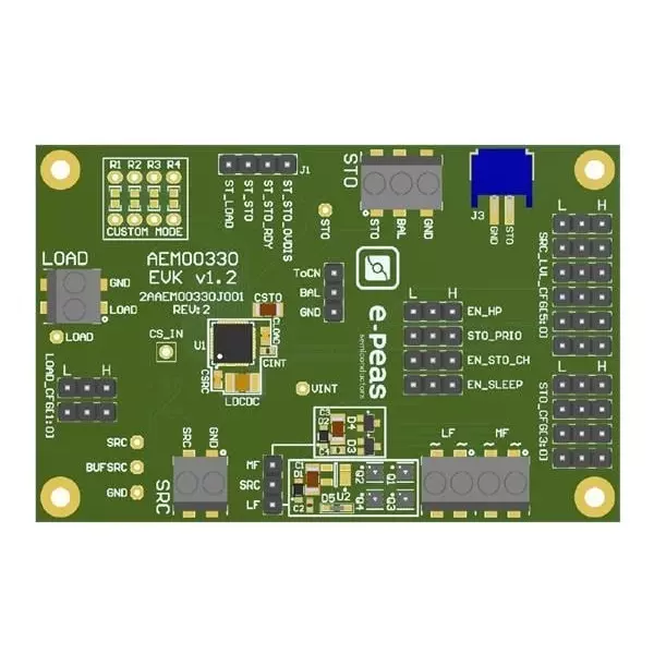 e-peas Evaluation Board 140 mV to 4.5 V Input Voltage, EVK00330