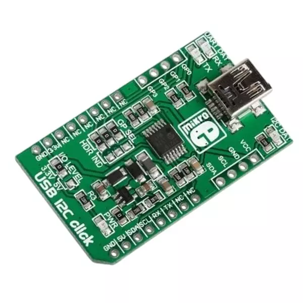 MIKROELEKTRONIKA USB to UART/I2C Add-On Board, MIKROE-1985