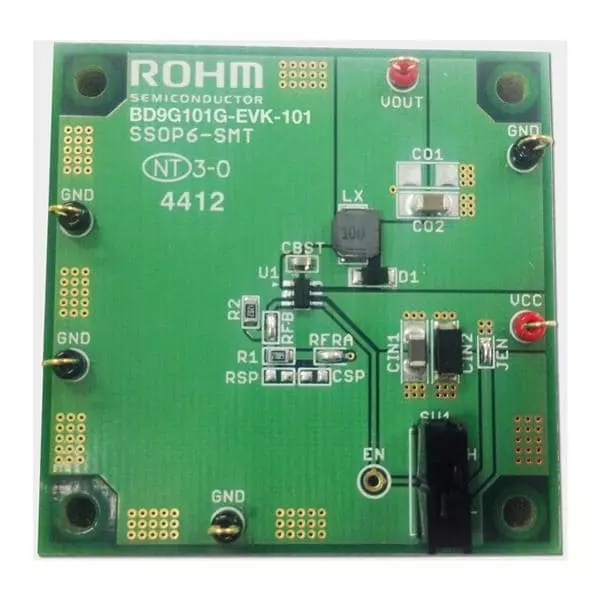 ROHM Voltage Regulator Evaluation Board 6 to 42 V Input Voltage 5 V Output Voltage BD9G101G-EVK-101