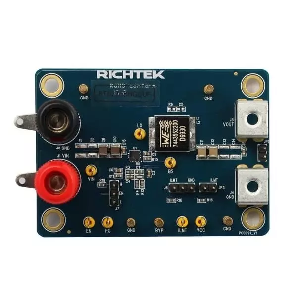 Richtek Voltage Regulator Evaluation Board 4.5 to 23 V Input Voltage 600 mV to 5.1 V Output Voltage EVB_RT6276BHGQUF
