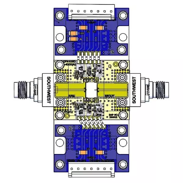 Qorvo RF Amplifier Evaluation Board 10.7 GHz to 12.7 GHz Frequency, QPA1006D EVB