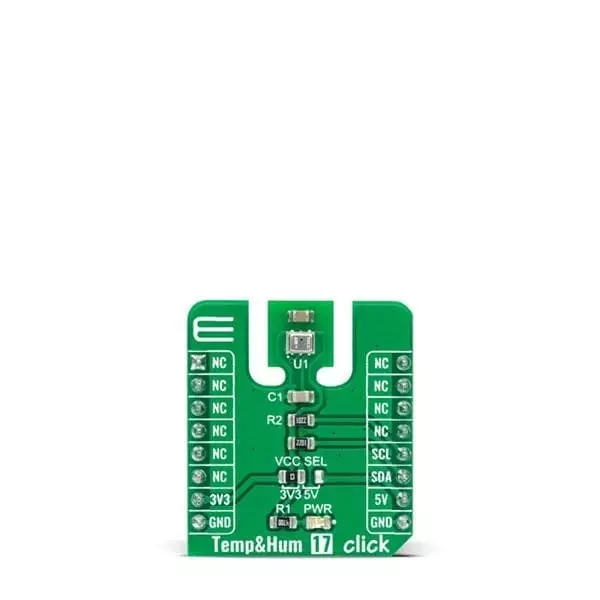 MIKROELEKTRONIKA Humidity & Temperature Sensor Add-On Board 3.3 to 5 V Operating Supply Voltage, MIKROE-4702