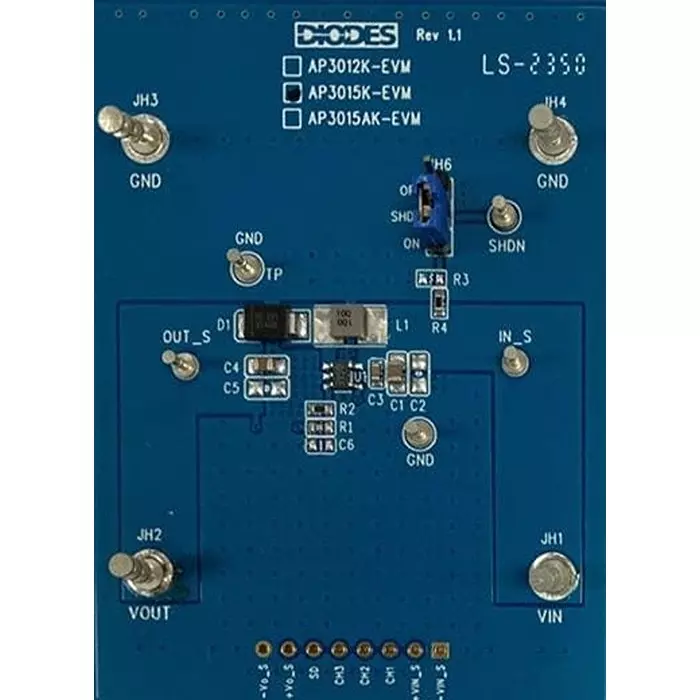 DIODES INC Evaluation Boards Non-Isolated DC/DC Converter 1.2 V to 12 V Input and 34 V Output Voltage, AP3015K-EVM