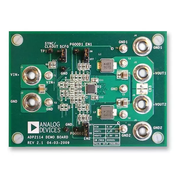 ANALOG DEVICES Evaluation Board for Synchronous Step Down Regulator, ADP2114-EVALZ