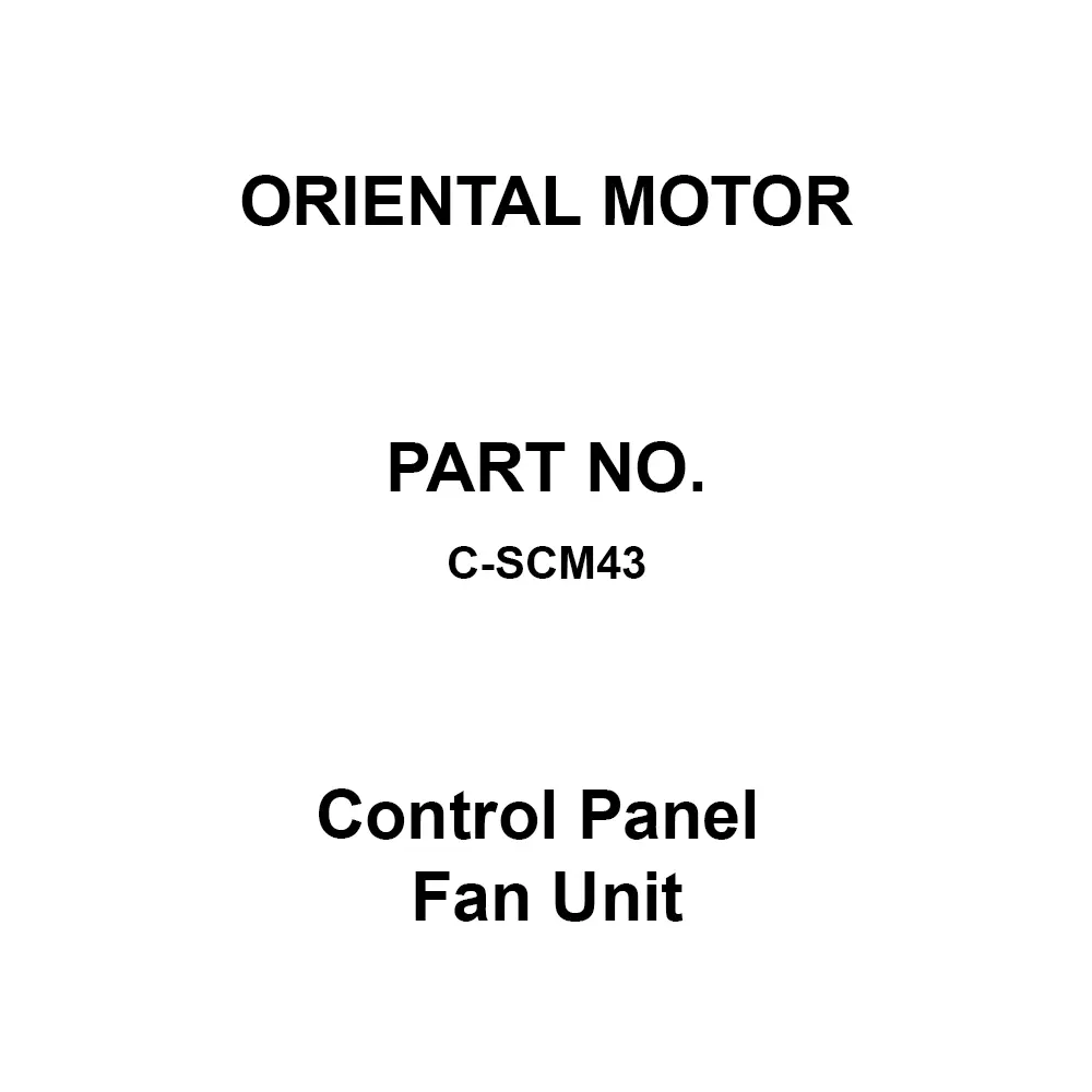 ORIENTAL MOTOR Control Panel Fan Unit 430x180 mm, C-SCM43