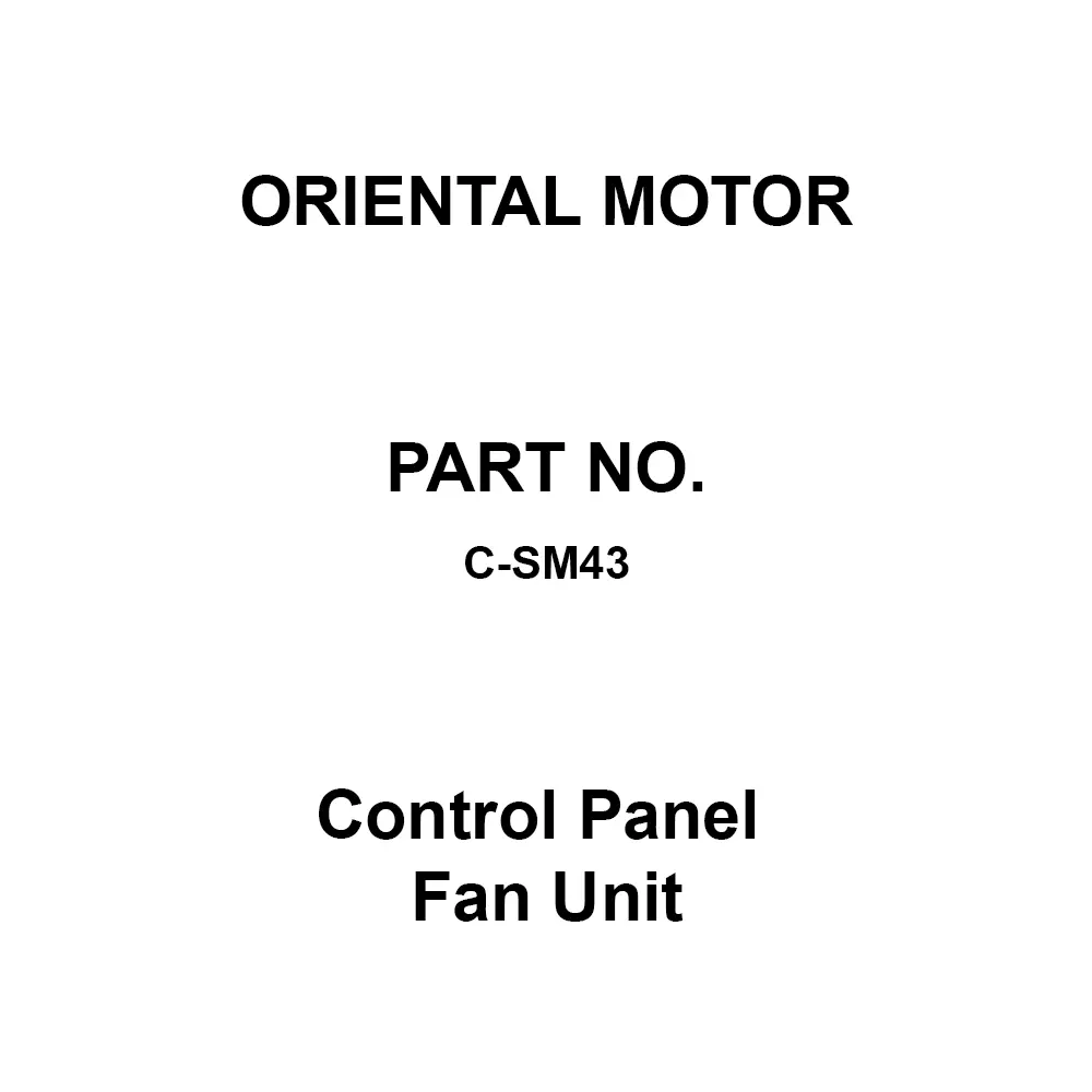 ORIENTAL MOTOR Control Panel Fan Unit 430x180 mm, C-SM43
