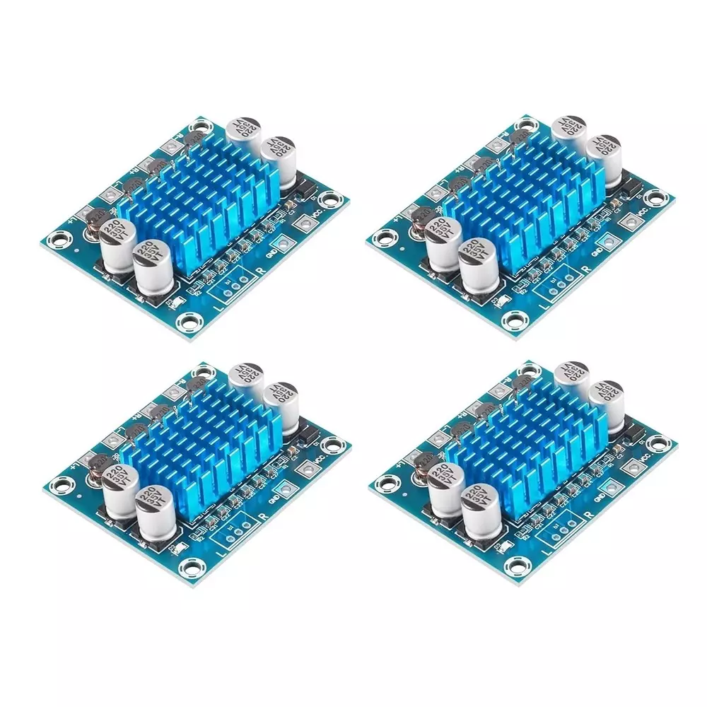 Invento Digital Stereo Audio Power Amplifier Board 2.0 Channel 12-24 V Supply Voltage 4-8 Ω Output Impedance, XH-A232 TPA3110 (Pack of 4 Pcs)