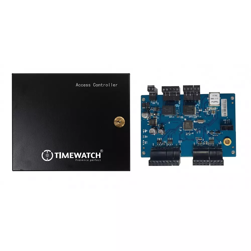 Timewatch Two Door Controller PCB with Box & Power Supply TCP/IP Communication Interface and AC 220 V Input Voltage, TW-2DCB