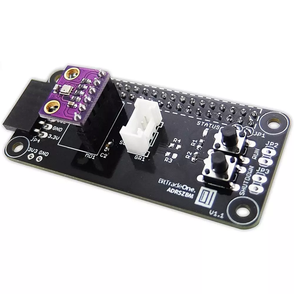 Bit Trade One Expansion Board Raspberry Pi Zero v1.3 / W / WH (GPIO pin header soldering is required for v1.3 and W) Raspberry Pi 2/3, ADRSZBM