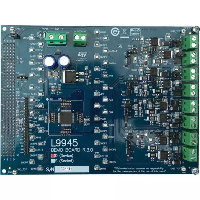 STMicroelectronics Evaluation Board for L9945 Engine Management System, EVAL-L9945