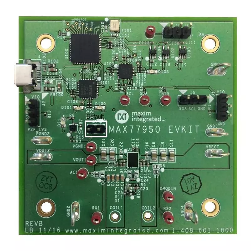 ANALOG DEVICES Special Application Development Kits EVAL BOARD, WIRELESS PWR RECEIVER, MAX77950EVKIT#