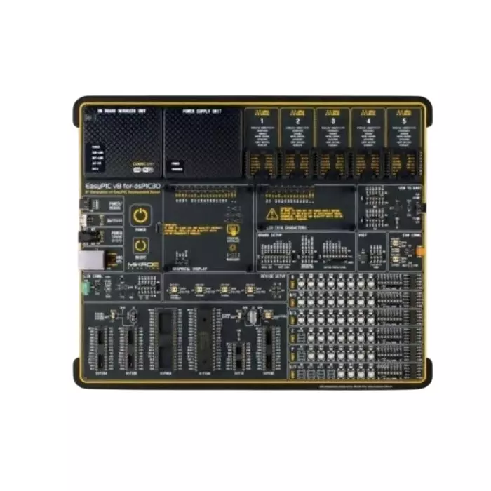 BRAND REX EasyPIC v8 For dsPIC30 Microcontroller Development Board, MIKROE-5388